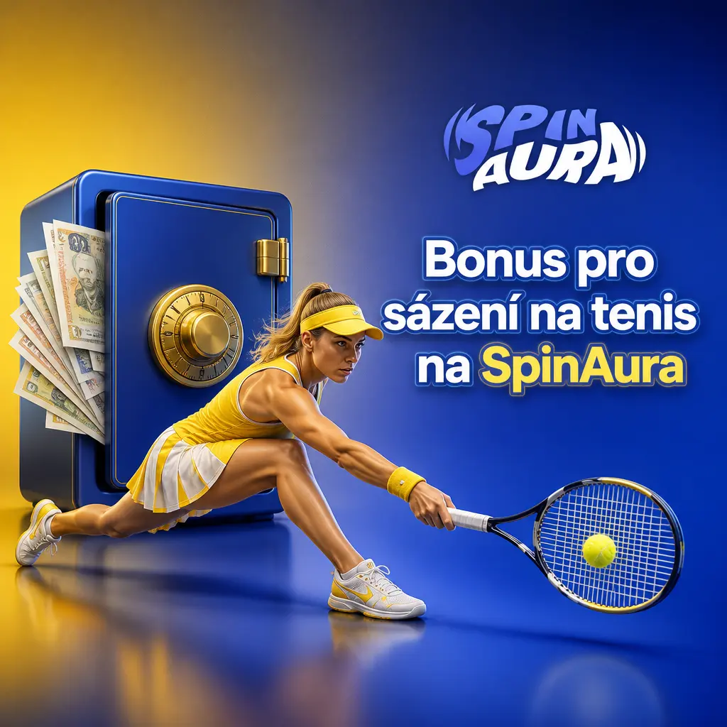 Uvítací bonus 100 % až 5 000 Kč na sázení na tenis ATP a WTA od SpinAura pro nové hráče