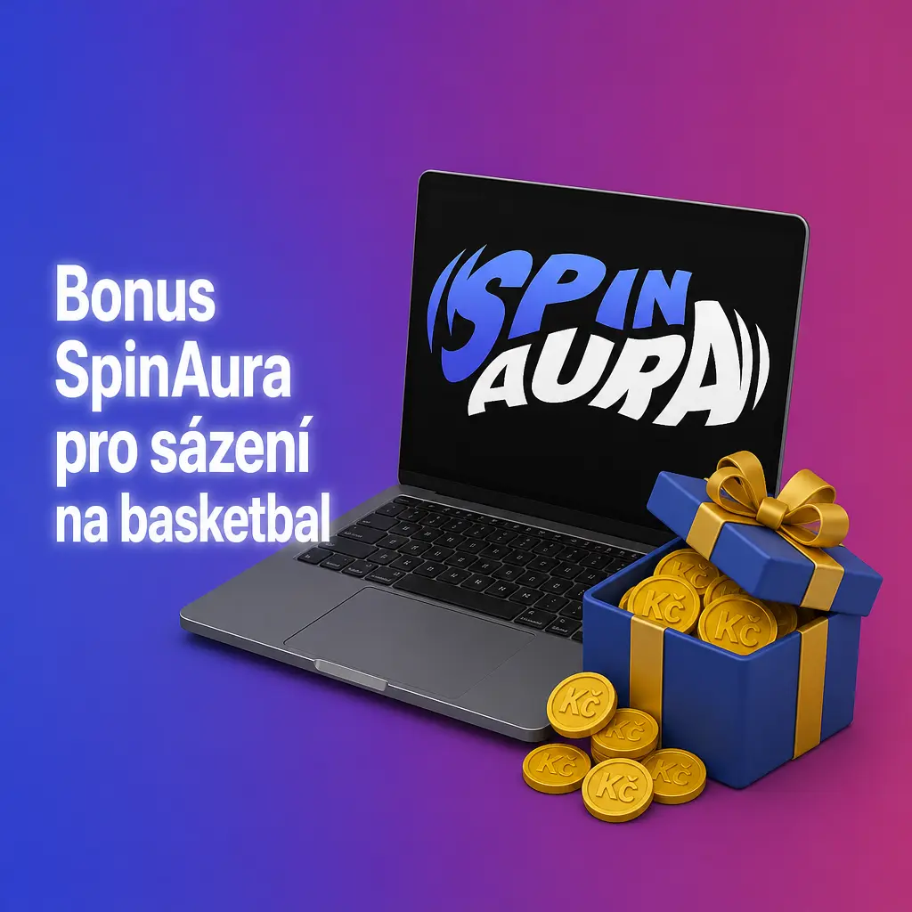 SpinAura nabízí uvítací bonus 100 % až 3 000 Kč na basketbalové sázky pro nové hráče po prvním vkladu