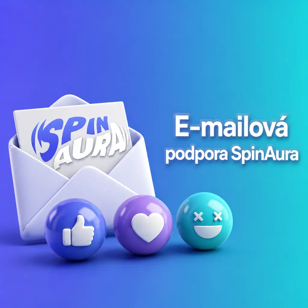 E-mailová podpora SpinAura – kontakt support@spinaura.com pro dotazy s přílohami a odezvou do 24 hodin