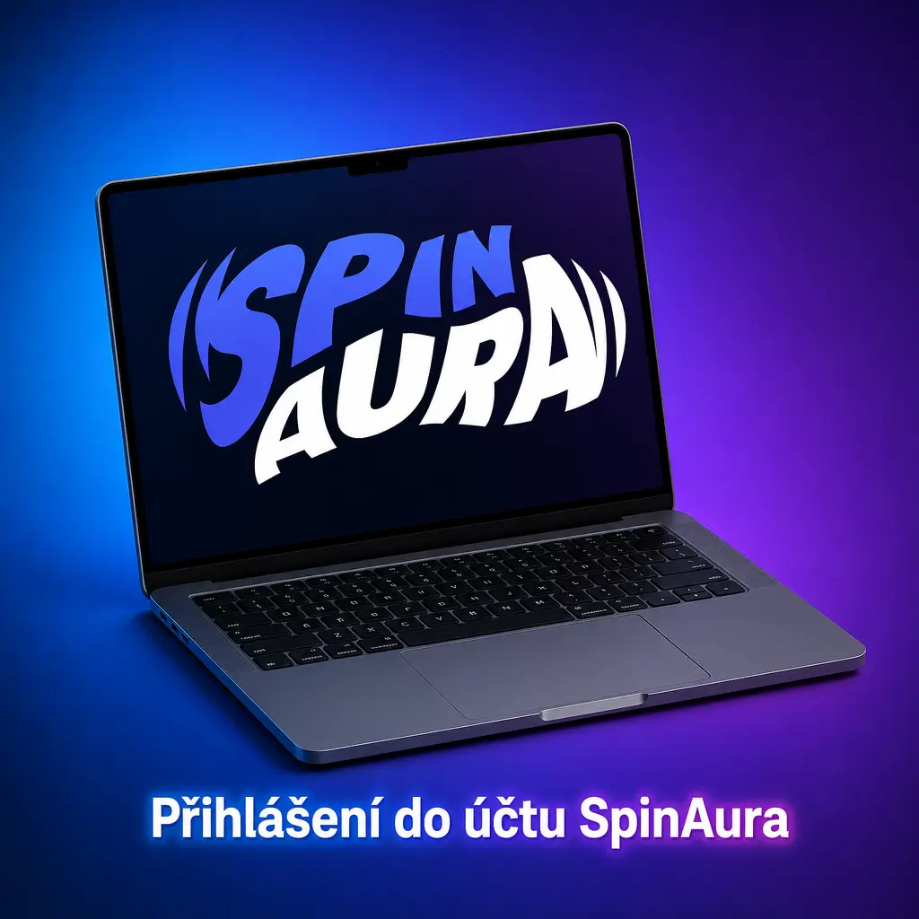 Přihlášení do účtu SpinAura – zadejte e-mail, heslo a případně kód 2FA pro vstup do hraní a sázení
