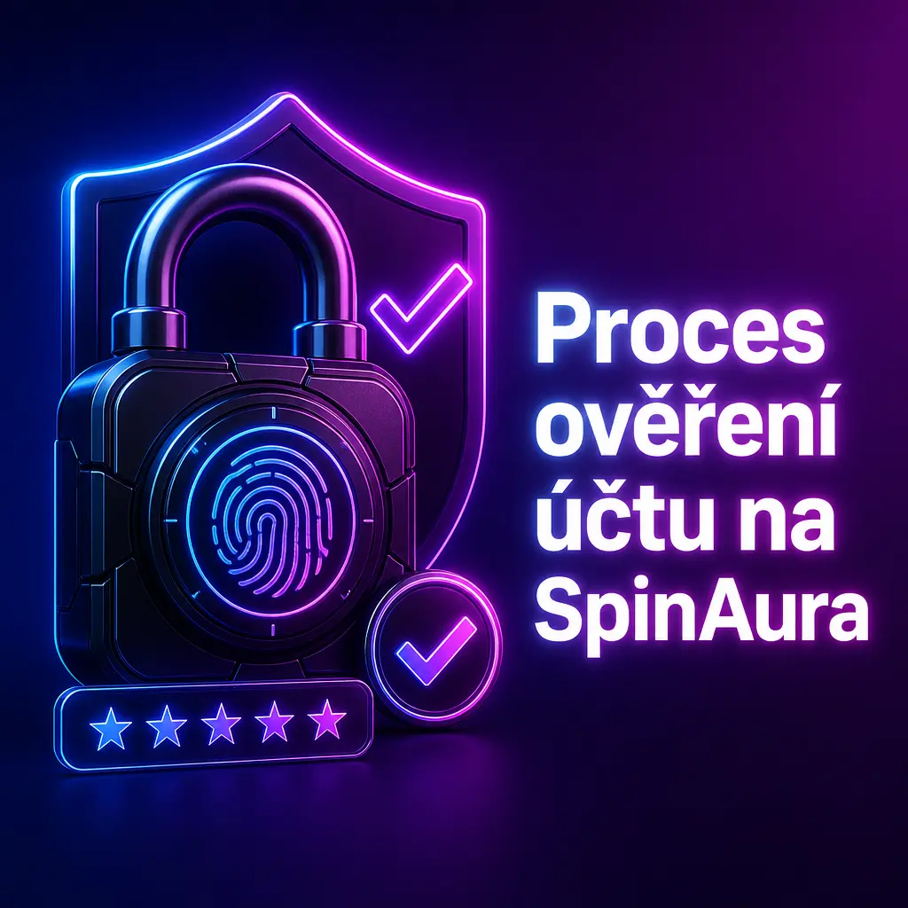 Proces ověření účtu na SpinAura: nahrání dokladu totožnosti, adresy a platební metody pro schválení do 24 hodin.