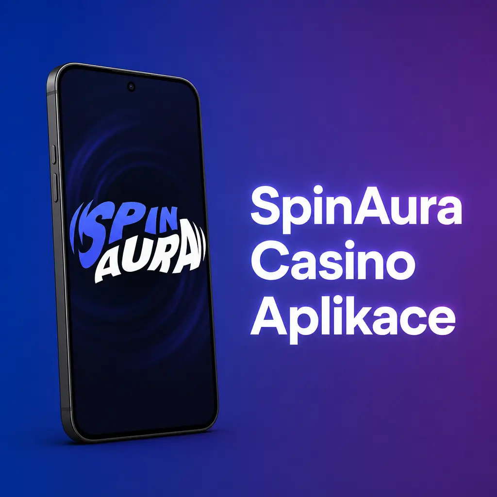 Mobilní aplikace SpinAura Casino pro Android a iOS s přístupem k hrám, vkladům a bonusovému kódu AURA