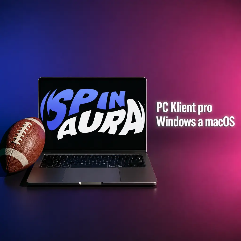 SpinAura přes webový prohlížeč na počítači s Windows a macOS místo desktopové aplikace