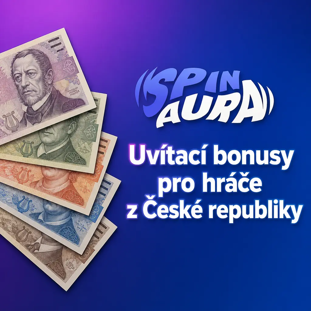 Uvítací bonus 100 % až 15 000 EUR + 350 free spinů pro hráče z ČR na SpinAura, kód AURA